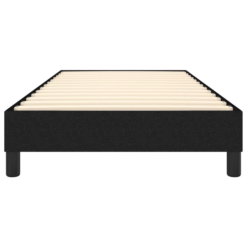 Sommier à lattes sur pieds cadre de lit 90x200 cm tissu noir TDL0206967