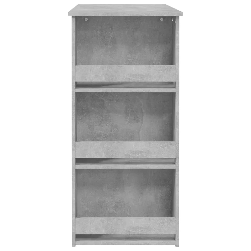 Table d’appoint multifonction à étagère de rangement 102 x 50 x 103,5 cm bois d'ingénierie gris DEC036508