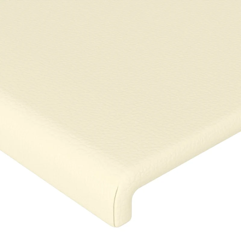 Tête de lit accessoire couchage chambre à coucher meuble 100 x 5 x 78/88 cm synthétique crème TDL0203581