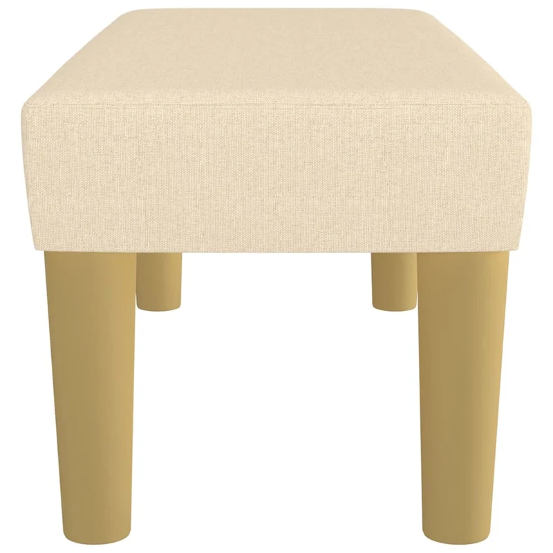 Banc bout de lit 70 x 30 x 30 cm en tissu crème et MDF DEC024668