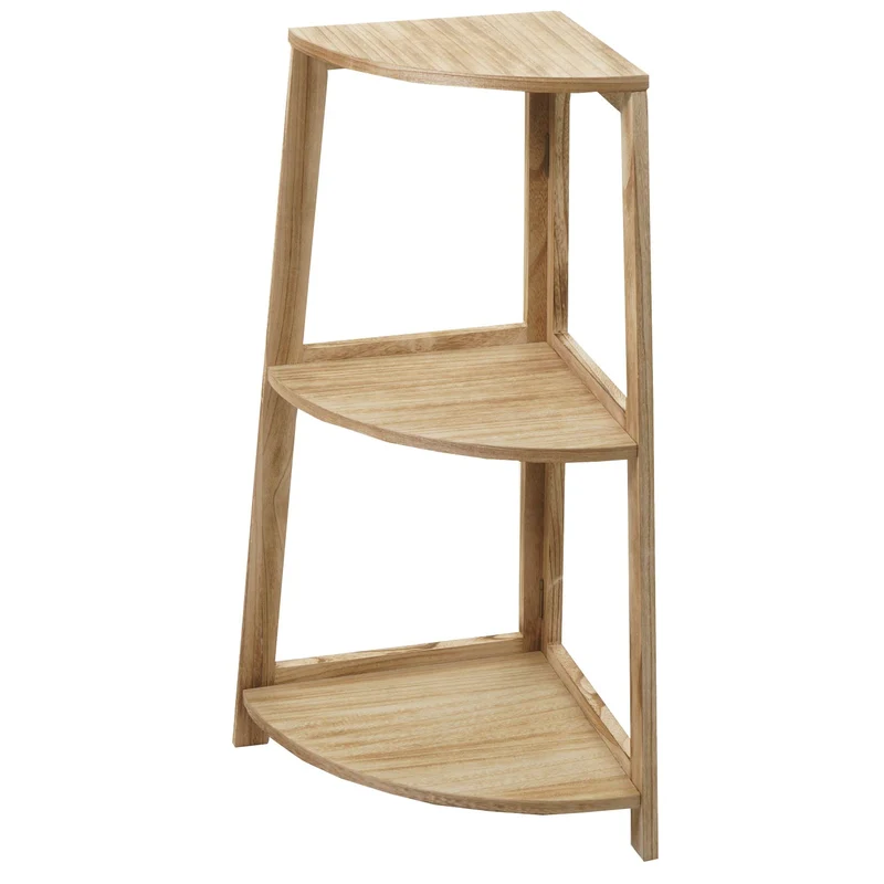 Étagère d'angle étagère de séjour 3 niveaux 80x37x37 cm MDF marron 04_0008635