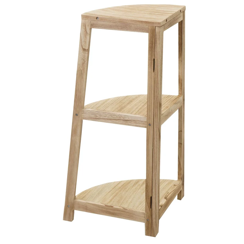 Étagère d'angle étagère de séjour 3 niveaux 80x37x37 cm MDF marron 04_0008635
