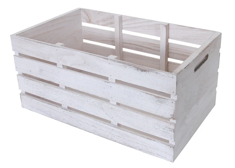 Commode petit meuble de rangement en bois style vintage 3 tiroirs 53x32x26cm bois blanc 04_0002485