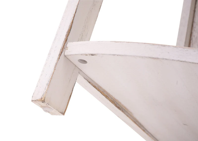 Étagère d'angle 3 niveaux 80x37x37 cm MDF blanc vieilli 04_0008636