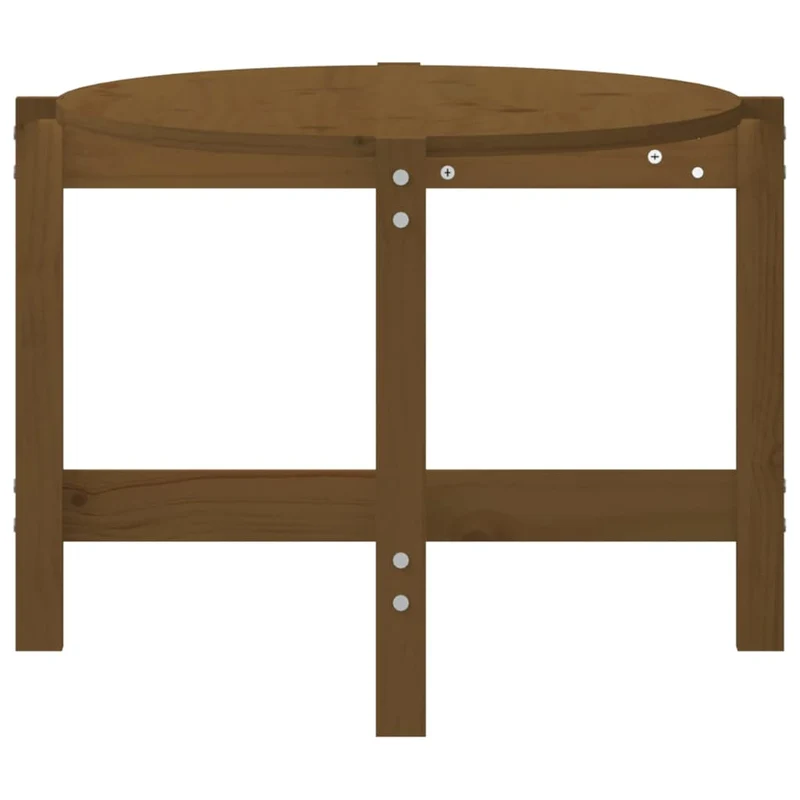 Table basse design simple 118 x 63 x 45 cm bois massif de pin couleur marron miel DEC039475