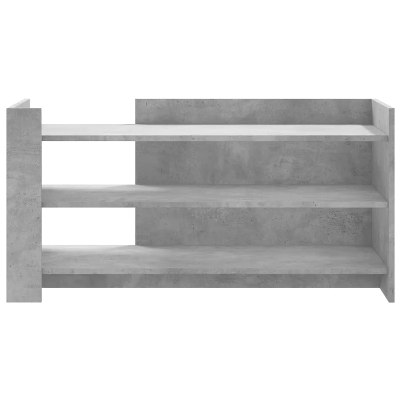 Table basse avec étagères design moderne 100 x 50 x 50 cm bois d'ingénierie gris DEC039238