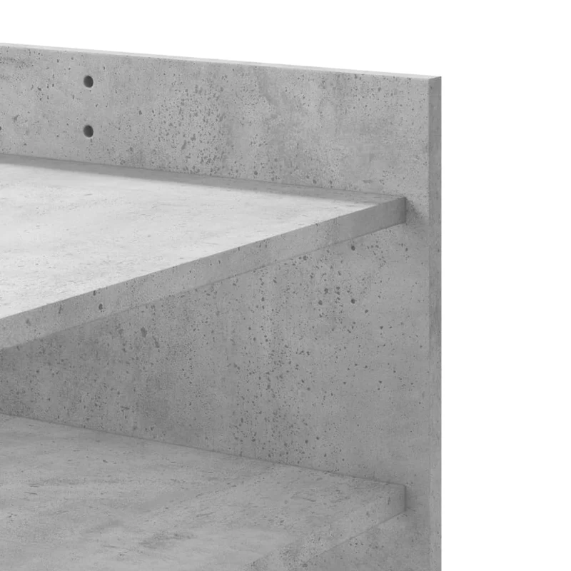 Table basse avec étagères design moderne 100 x 50 x 50 cm bois d'ingénierie gris DEC039238