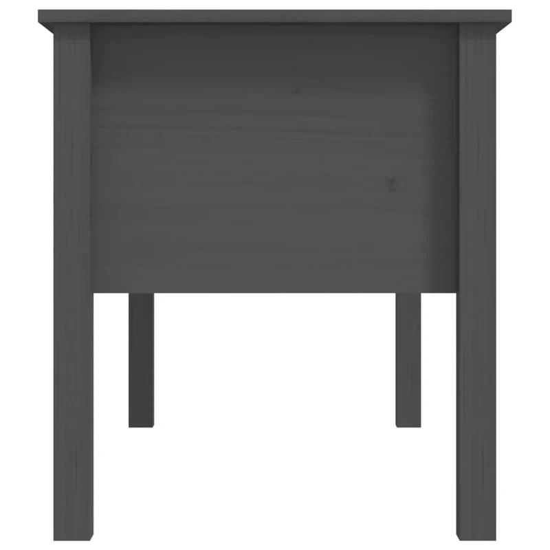Table basse avec 3 tiroirs design rustique moderne 102 x 49 x 55 cm bois massif de pin gris DEC039157