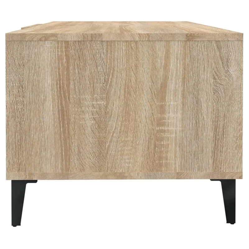 Table basse avec tiroir design moderne 102 x 50 x 40 cm bois d'ingénierie couleur chêne DEC038897