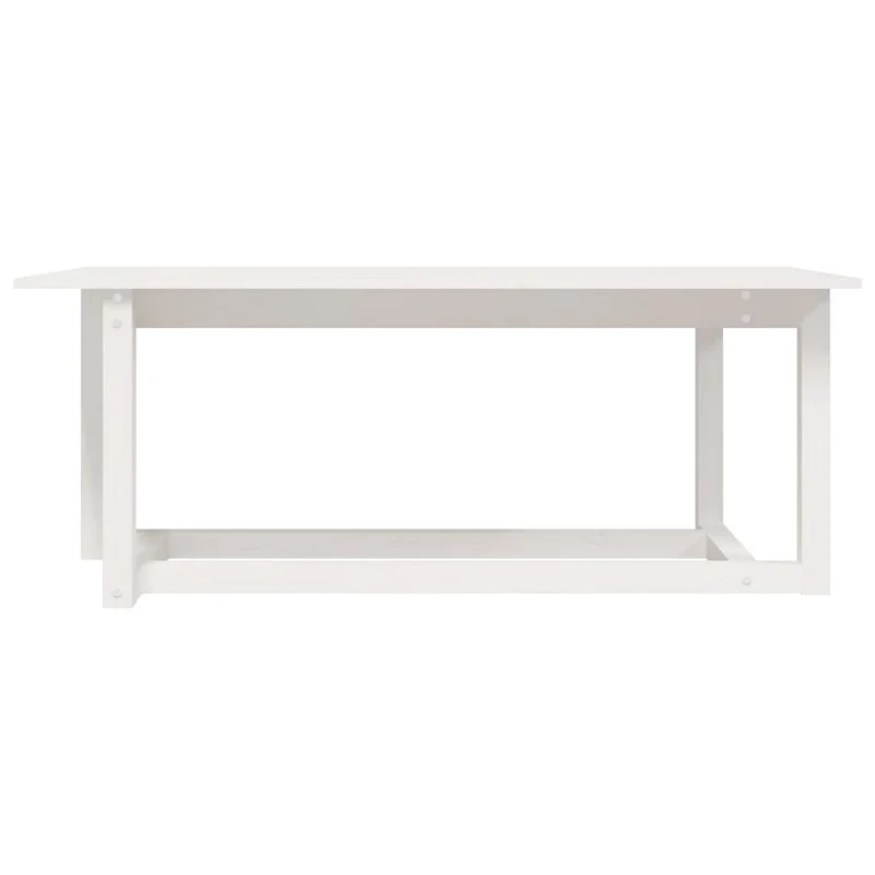 Table basse de salon design simple 110 x 55 x 45 cm bois massif de pin blanc DEC037850