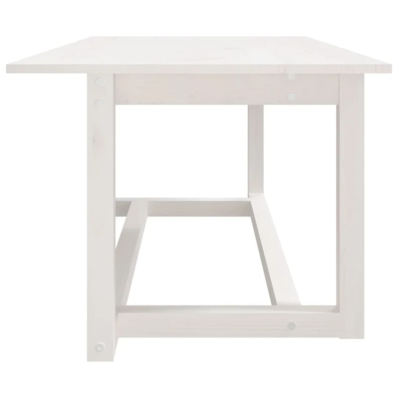 Table basse de salon design simple 110 x 55 x 45 cm bois massif de pin blanc DEC037850