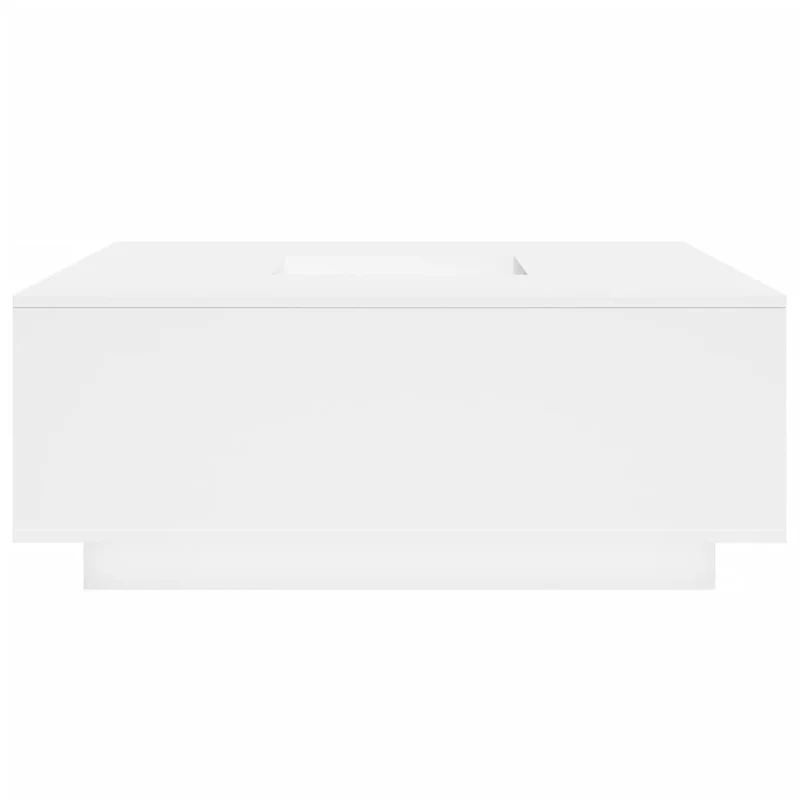 Table basse de salon design moderne 100 x 100 x 40 cm bois d'ingénierie blanc DEC037775