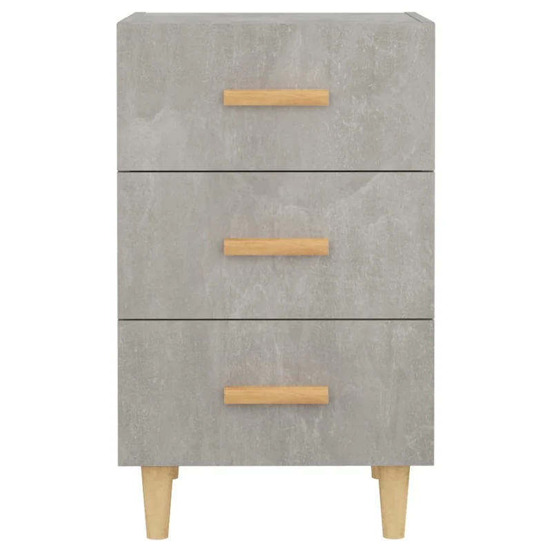 Table de chevet avec 3 tiroirs 40 x 40 x 66 cm bois d'ingénierie gris DEC034036
