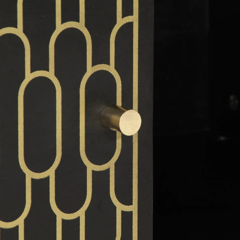 Table basse de salon design tropical 80 x 50 x 40 cm bois de manguier massif noir et fer DEC037146