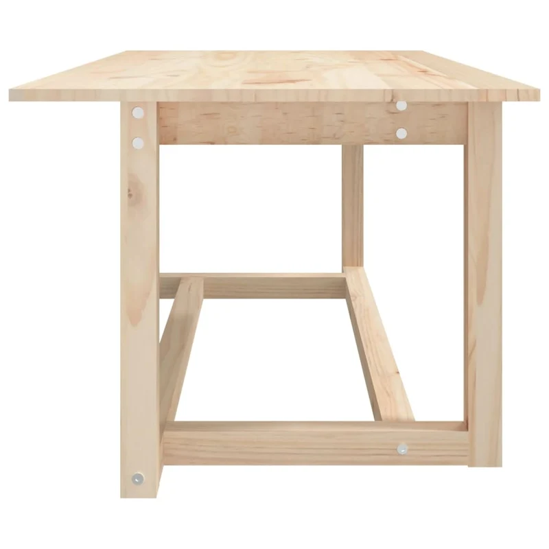 Table basse de salon design rustique 110 x 55 x 45 cm bois massif de pin non traité DEC037005