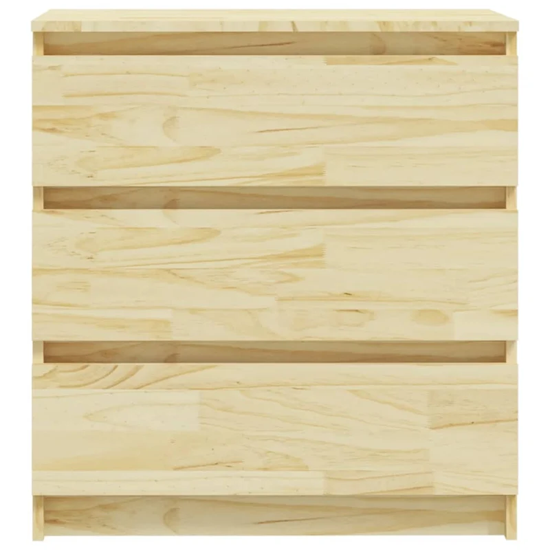 Table de chevet avec 3 tiroirs 60 x 36 x 64 cm bois de pin massif non traité DEC033078