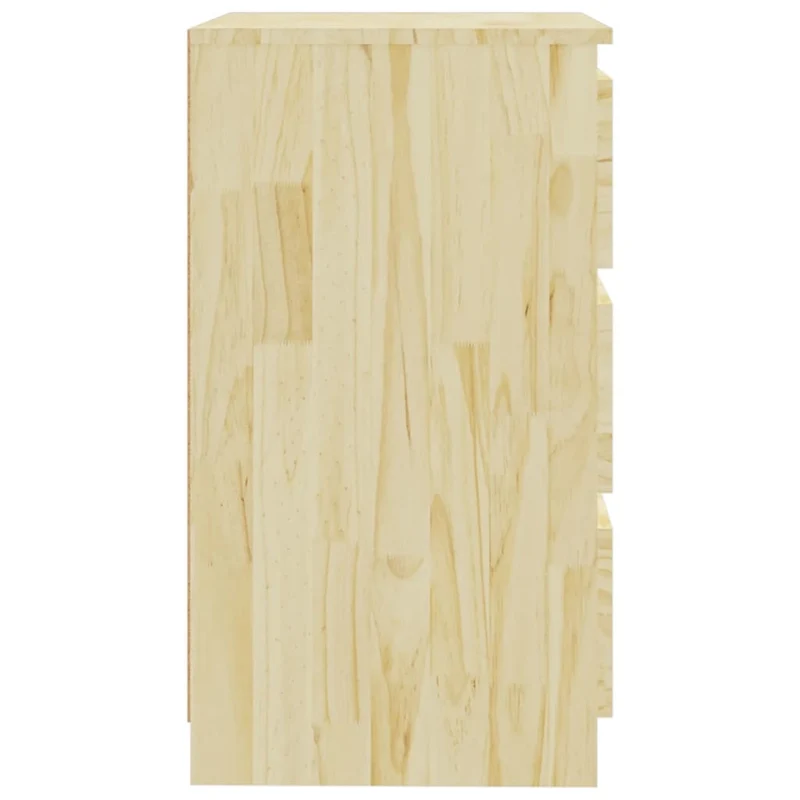 Table de chevet avec 3 tiroirs 60 x 36 x 64 cm bois de pin massif non traité DEC033078
