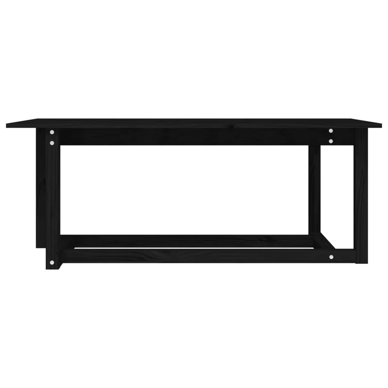 Table basse design simple 110 x 55 x 45 cm bois massif de pin noir DEC039630