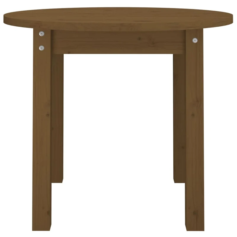 Table d'appoint design simple Ø 55 x 45 cm bois massif de pin couleur marron miel DEC039511