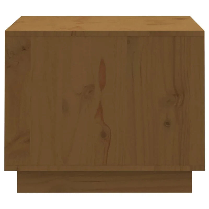 Table basse avec 2 compartiments et un tiroir design rustique 120 x 50 x 40,5 cm bois massif de pin marron DEC039476
