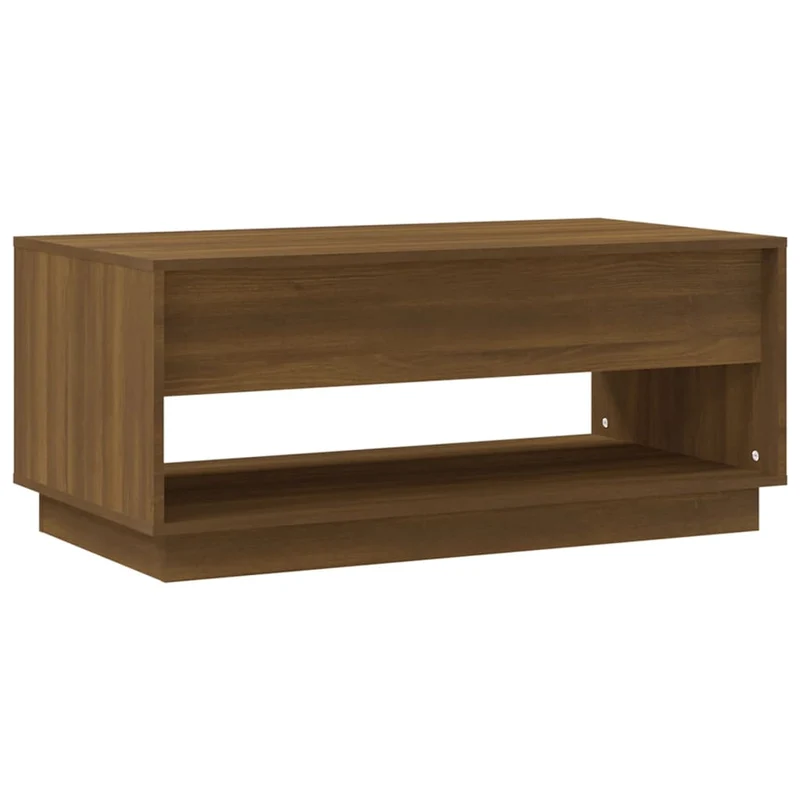 Table basse avec tiroirs design rustique moderne 102,5 x 55 x 44 cm bois d'ingénierie marron DEC038617
