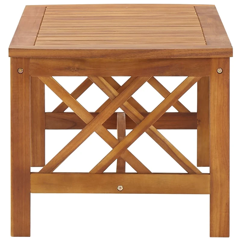 Table basse de salon design rustique 102 x 50 x 43 cm bois d'acacia DEC036969