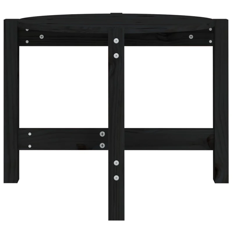 Table d'appoint design simple Ø 62,5 x 45 cm bois massif de pin noir DEC039903