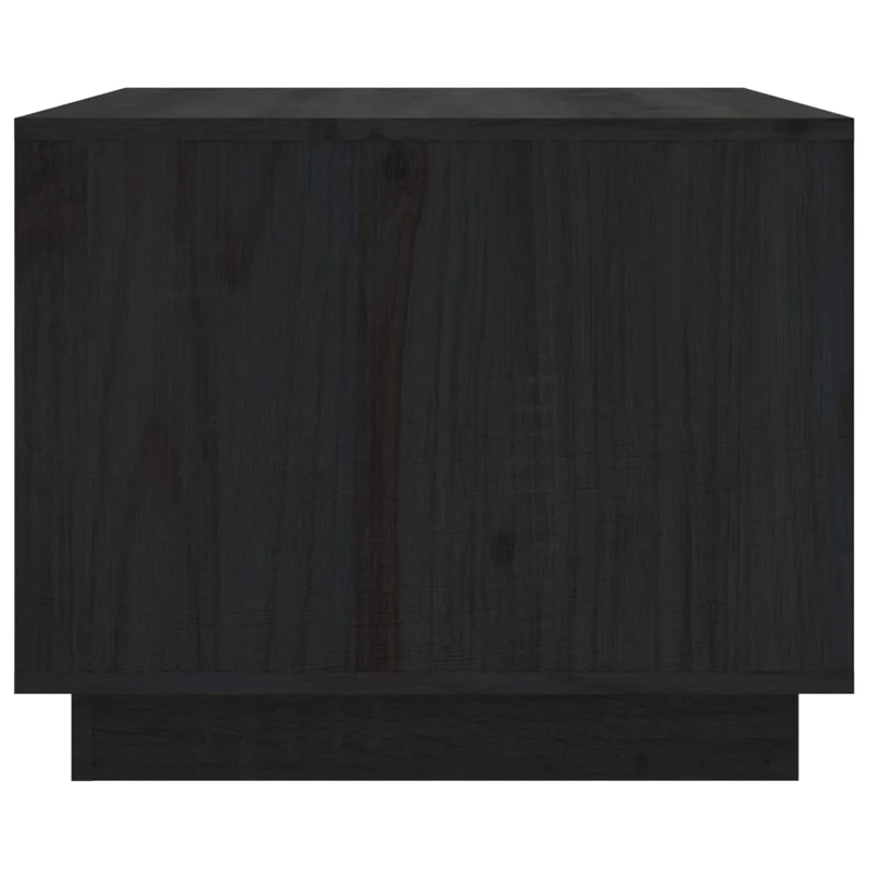 Table basse avec 2 compartiments design rustique moderne 80 x 50 x 40 cm bois massif de pin noir DEC039774