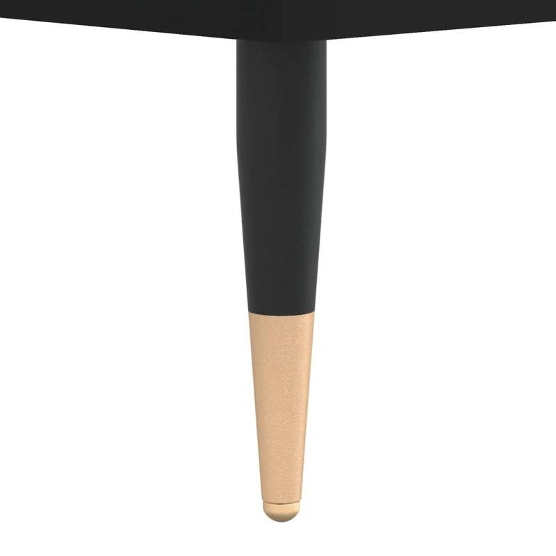 Table basse design moderne et contemporaine avec 4 compartiments 60 x 60 x 30 cm bois d'ingénierie noir et fer DEC039719