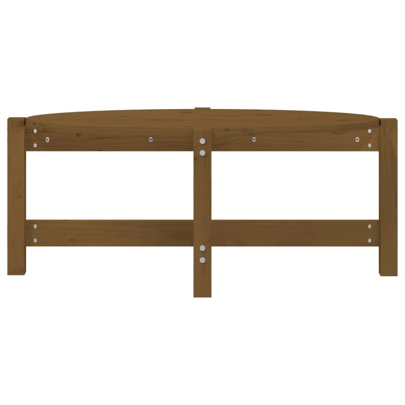 Table basse design simple 87 x 48 x 35 cm bois massif de pin couleur marron miel DEC039504