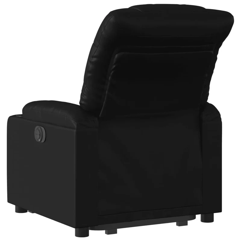 Fauteuil relax TV fonction de levage électrique très confortable en PVC noir DEC028479