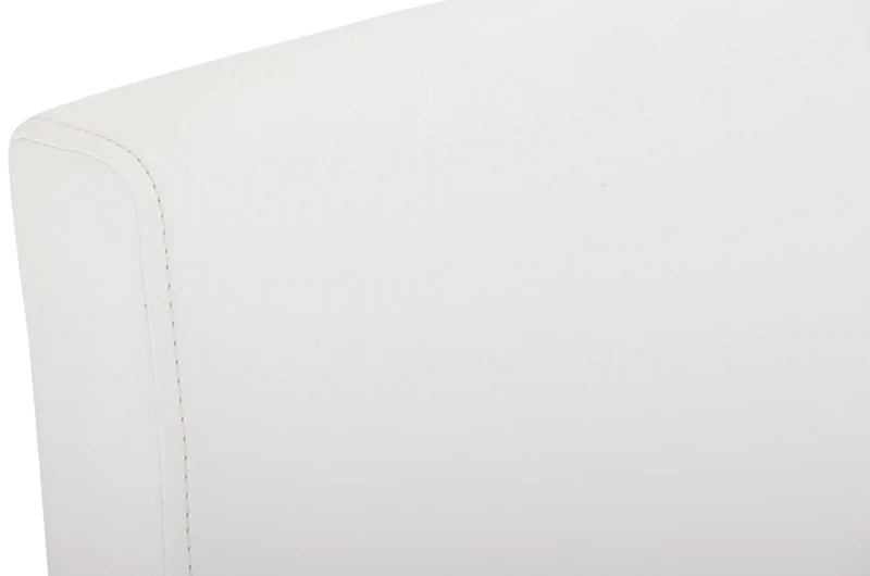Tabouret de bar x1 design moderne support en acier inoxydable assise en PVC blanc 10_0005318