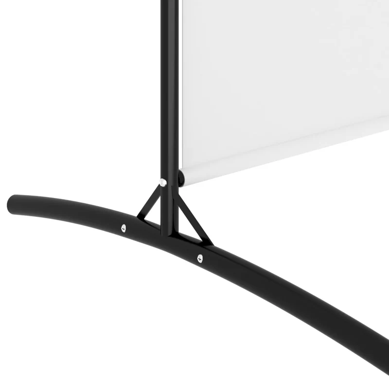 Paravent séparateur de pièce cloison 6 panneaux 520 x 180 cm tissu blanc et fer DEC031050