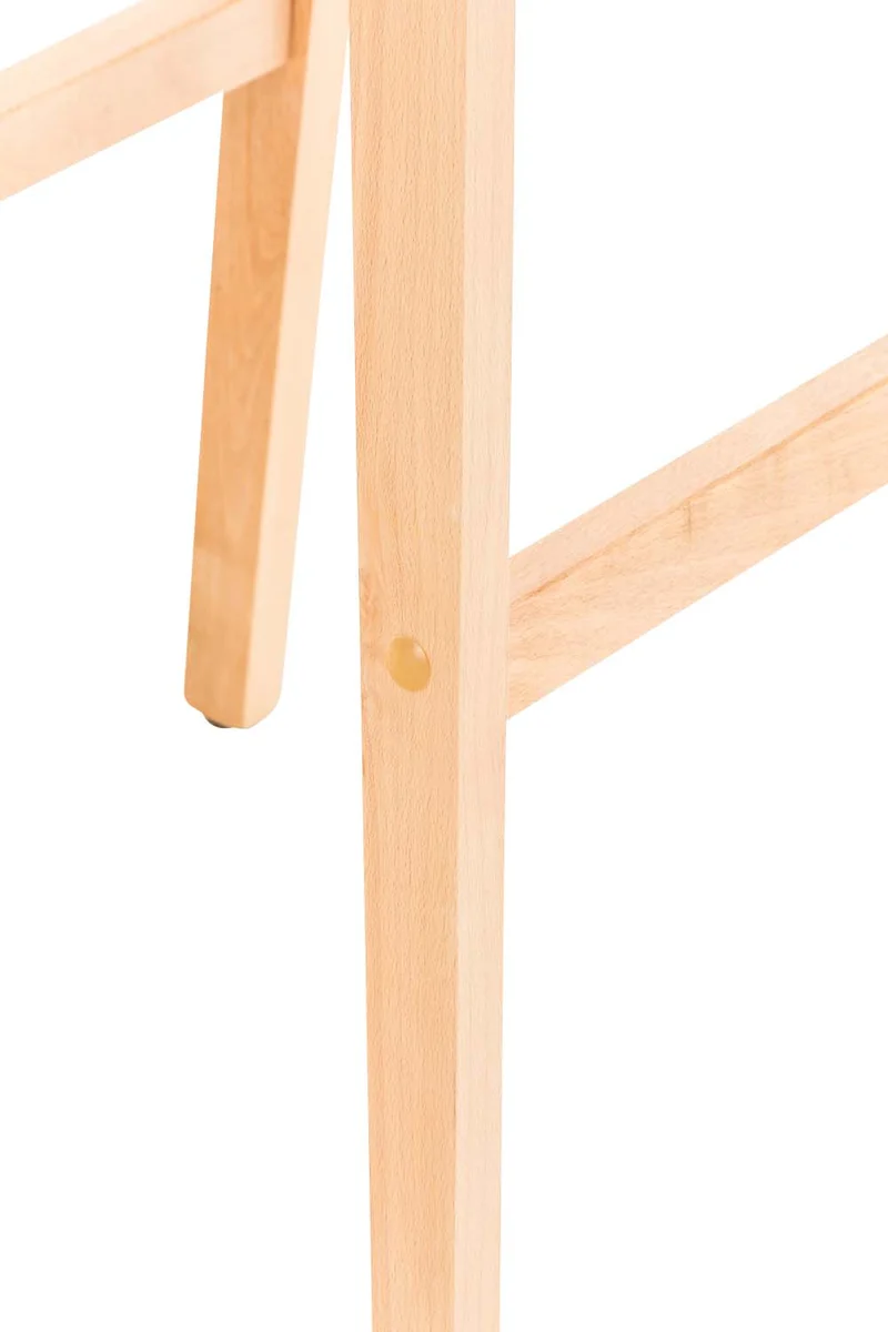 Lot de 2 tabourets de bar design avec structure de 4 pieds en bois et assise en tissu gris clair 10_0004213