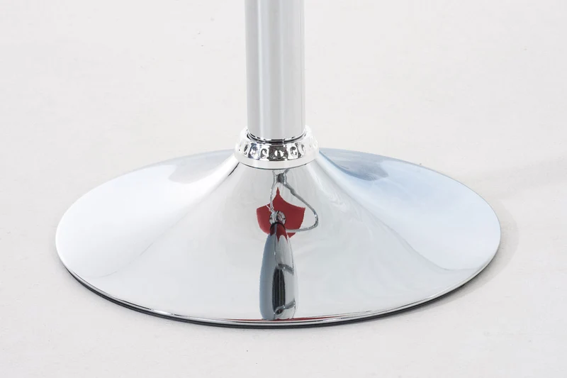 Lot de 2 tabourets de bar design classique hauteur réglable en plastique rouge et métal chromé 10_0000686