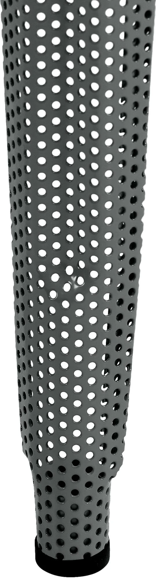Tabouret de bar avec repose-pieds design industriel empilable en métal perforé gris 10_0004869