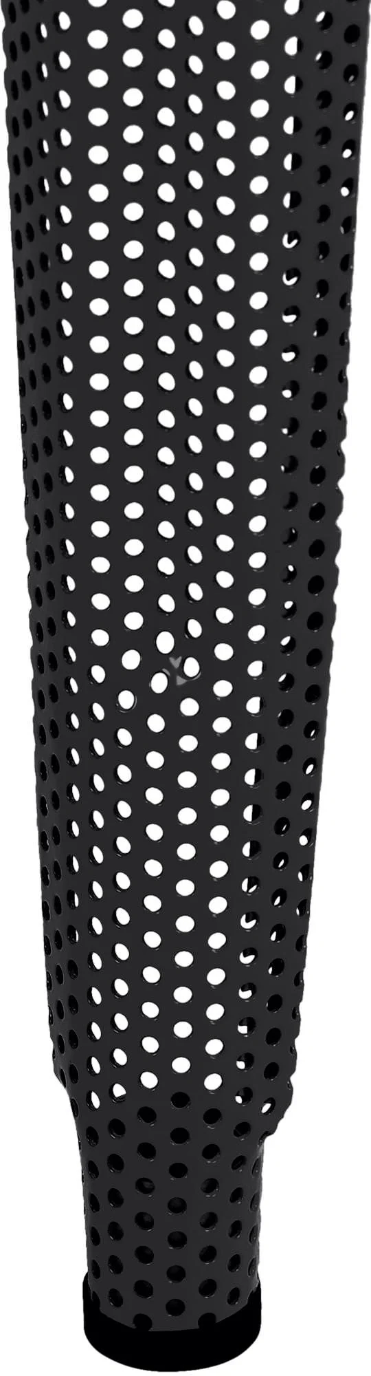 Set de 4 tabourets de bar avec repose-pieds design industriel empilable en métal perforé noir 10_0004509
