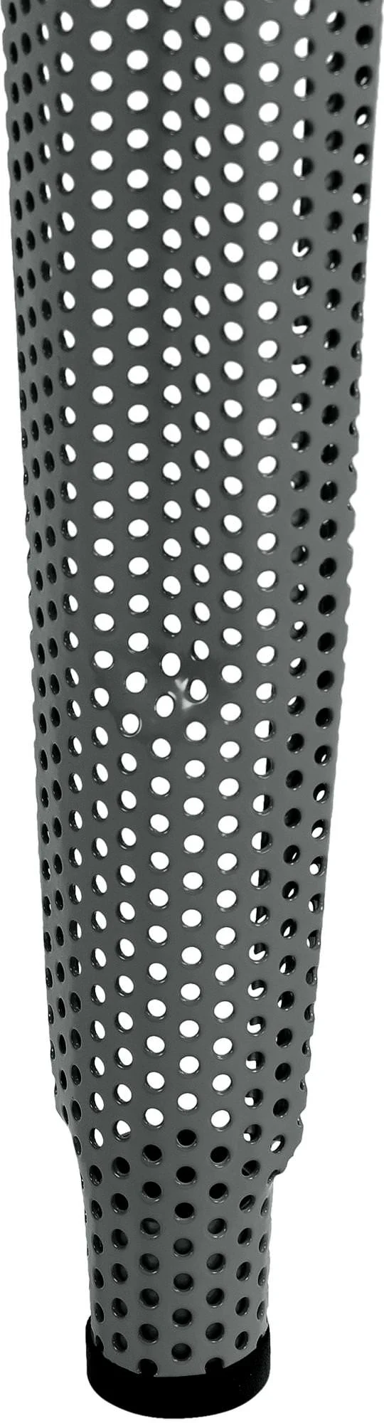 Set de 4 tabourets de bar avec repose-pieds design industriel empilable en métal perforé gris 10_0004511