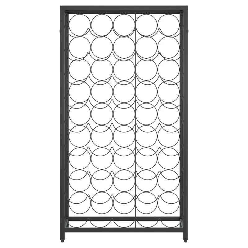 Casier range bouteilles étagère de rangement vin de 45 bouteilles 54 x 18 x 100cm fer forgé noir DEC024279