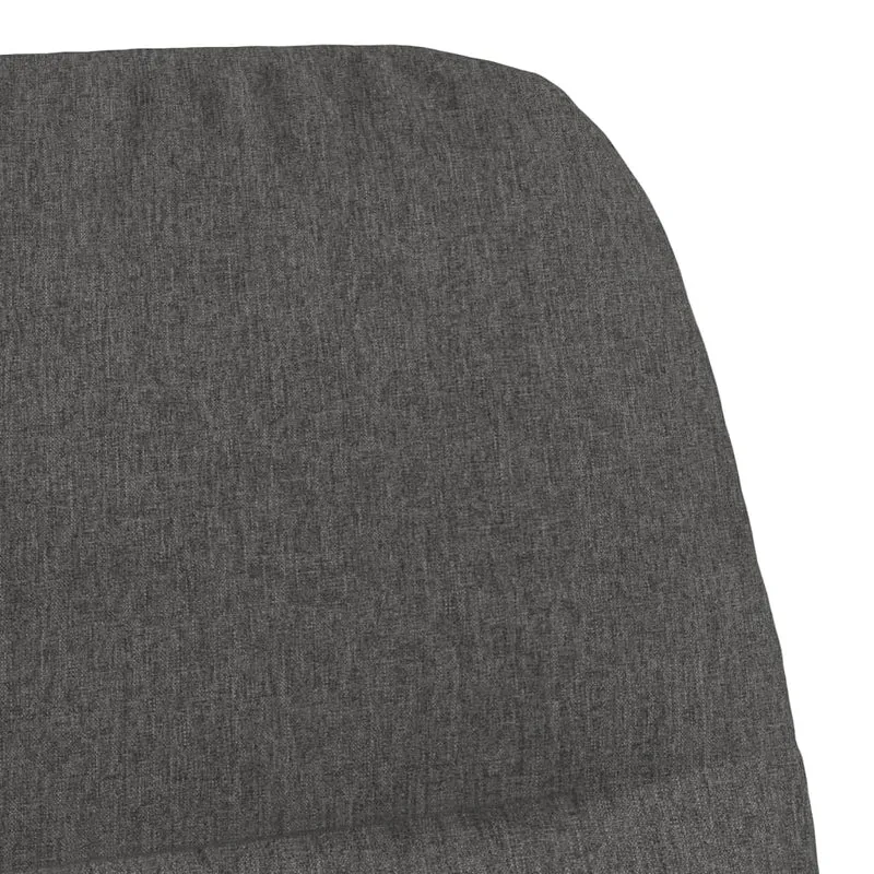 Fauteuil à bascule rembourré relax pour salon en tissu gris foncé PVC orange DEC028981