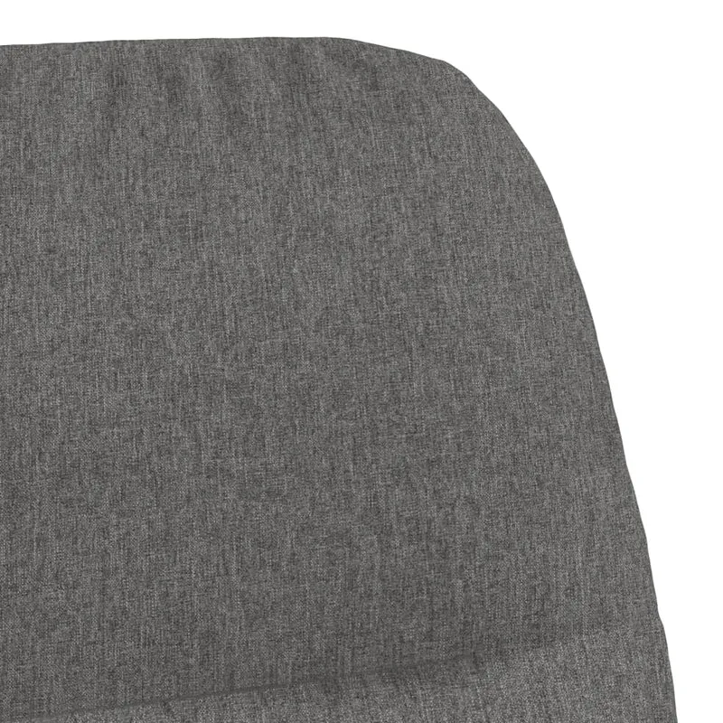 Fauteuil à bascule rembourré relax pour salon en tissu gris clair PVC orange DEC028954