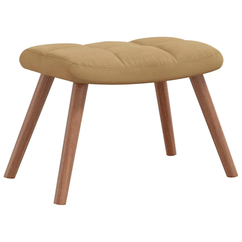 Fauteuil à bascule rembourré relax pour salon avec repose-pied en velours marron DEC028820