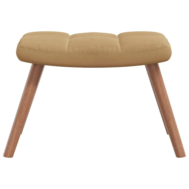 Fauteuil à bascule rembourré relax pour salon avec repose-pied en velours marron DEC028820