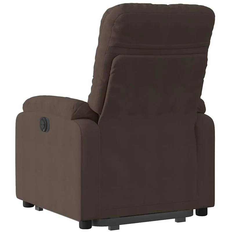 Fauteuil relax TV fonction de levage électrique très confortable en tissu microfibre marron DEC028457