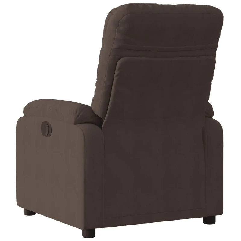 Fauteuil relax TV rembourrage confortable en tissu microfibre marron DEC028062