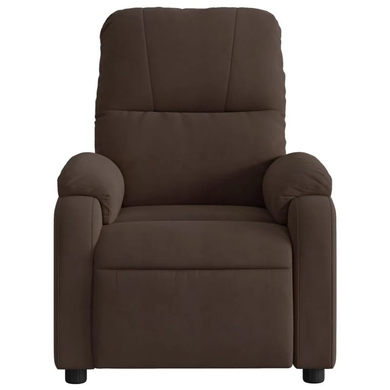 Fauteuil relax TV rembourrage confortable en tissu microfibre marron DEC028062