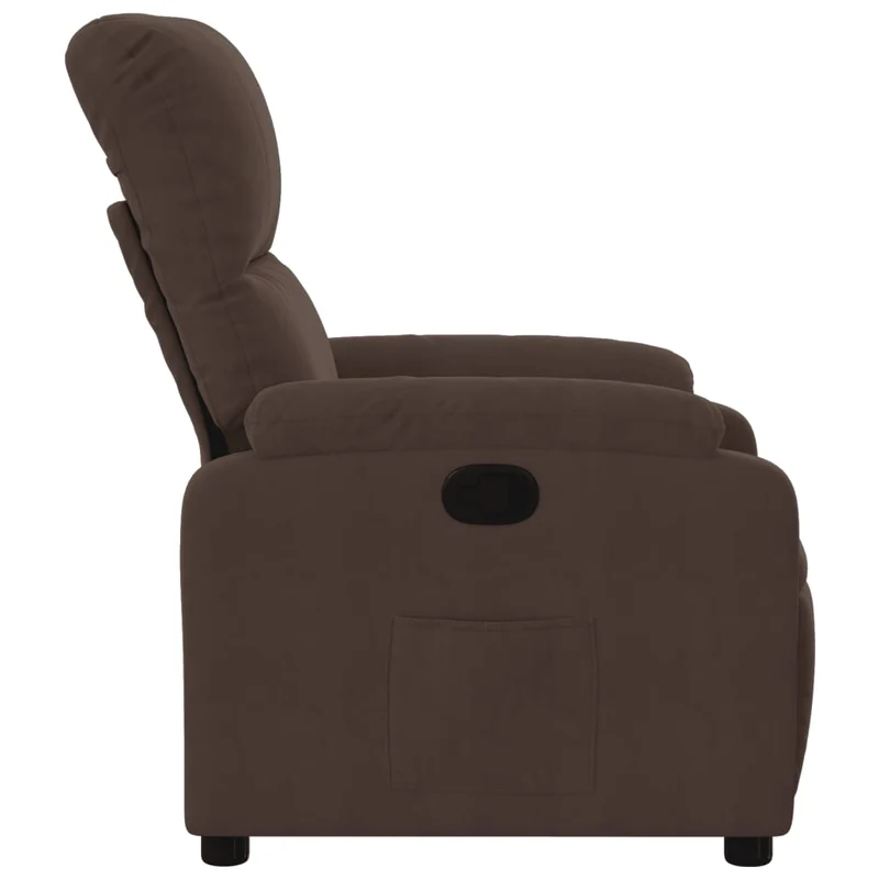 Fauteuil relax TV rembourrage confortable en tissu microfibre marron DEC028062