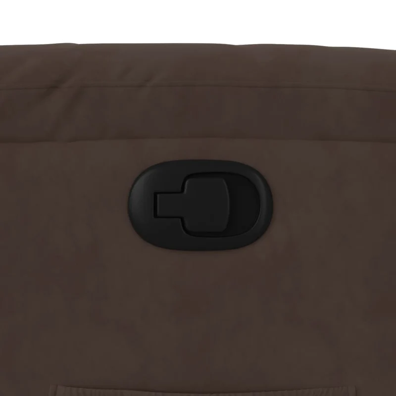 Fauteuil relax TV rembourrage confortable en tissu microfibre marron DEC028062