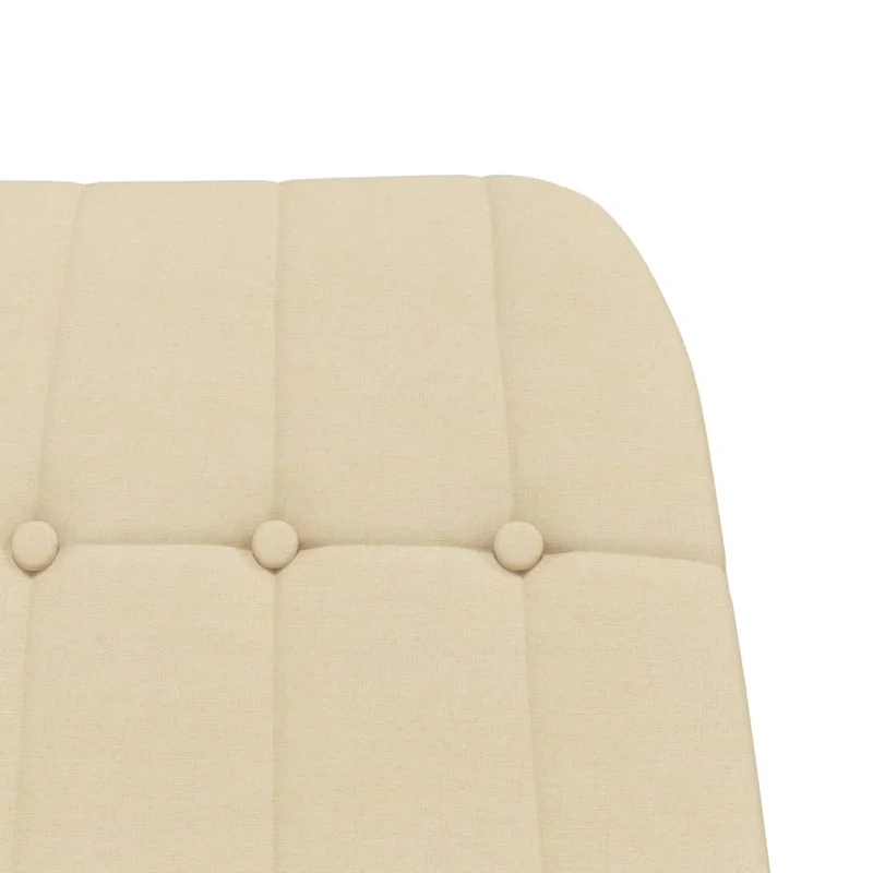 Fauteuil à bascule d'allaitement rembourré relax pour salon en tissu crème DEC028911