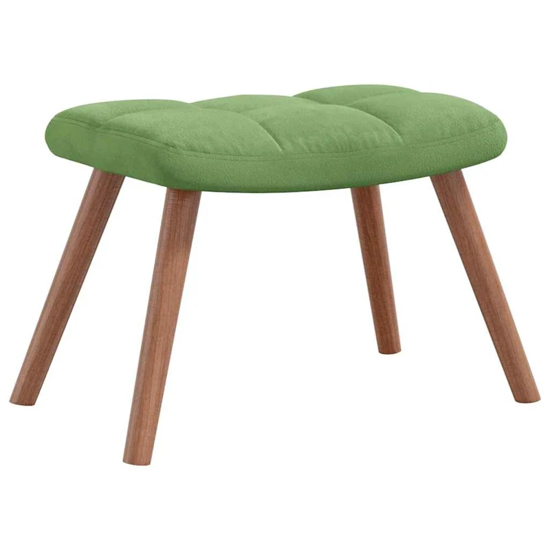 Fauteuil à bascule d'allaitement rembourré relax pour salon avec repose-pied en velours vert clair DEC028848